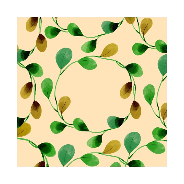 Boho leaf pattern by Word and Saying