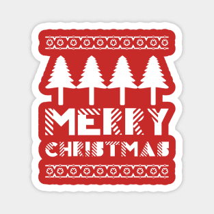 Merry Christmas Simple Design Magnet