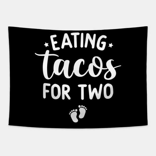 Eating Tacos For Two Pregnancy Announcet New Mom Tapestry by Sink-Lux