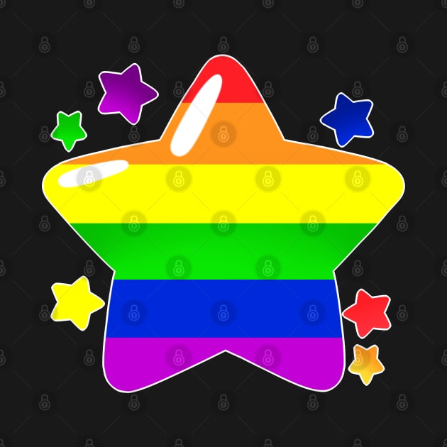 LGBTQ+ Pride Flag Stars - Gay by leashonlife