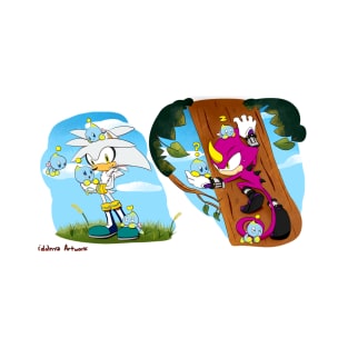 Silver and Espio chao mission T-Shirt