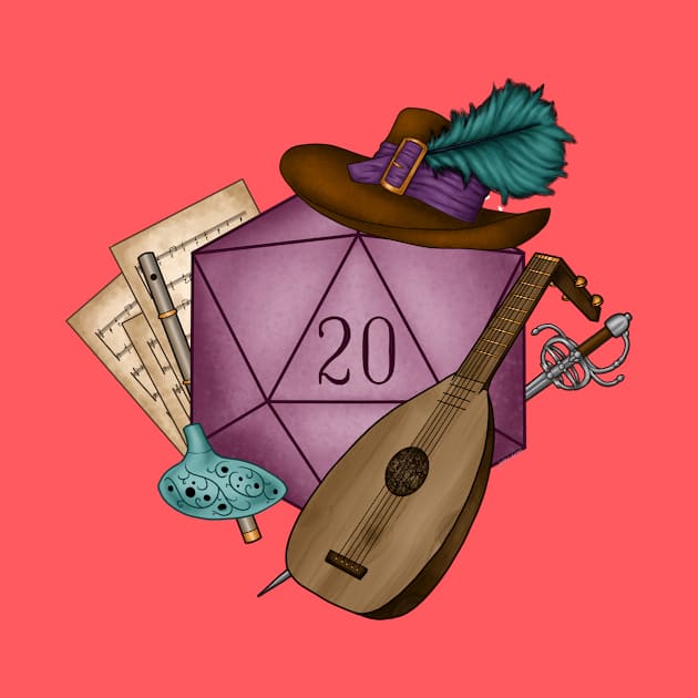 Bard Dice by JadedWolvesArt