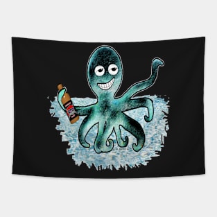 Drinking Octopus Tapestry