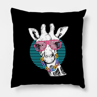 Cool retro Zebra With Glasses Pillow