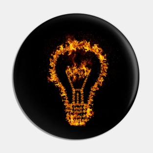 Fire Bulb Idea Pin