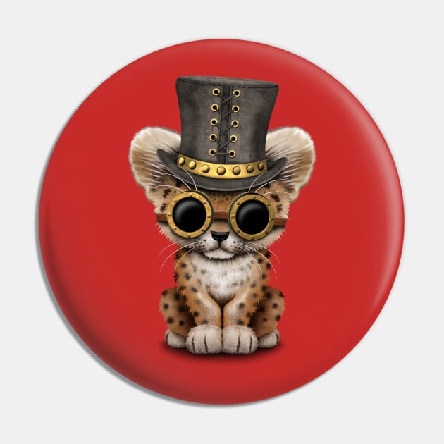 Steampunk Baby Leopard Cub Pin by jeffbartels