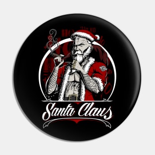 Badass Santa Claus Christmas Pin