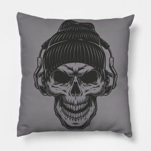 hipster beanie skull Pillow