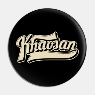 Khaosan Road Bangkok - Backpacker's Paradise | Vintage Lettering Logo Pin