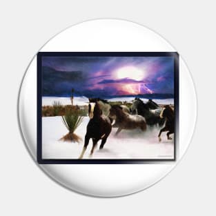 White Sands Horses Pin