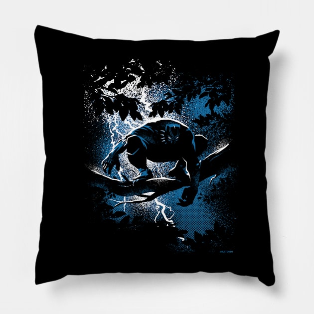 The Dark Panther Returns Pillow by rustenico