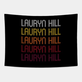 Retro Lauryn Wordmark Repeat - Vintage Style Tapestry