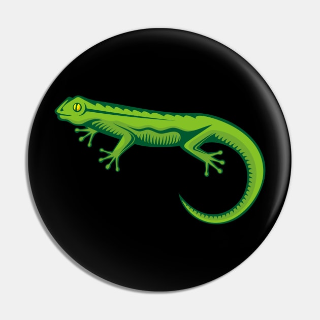 Green Lizard Pin by sifis