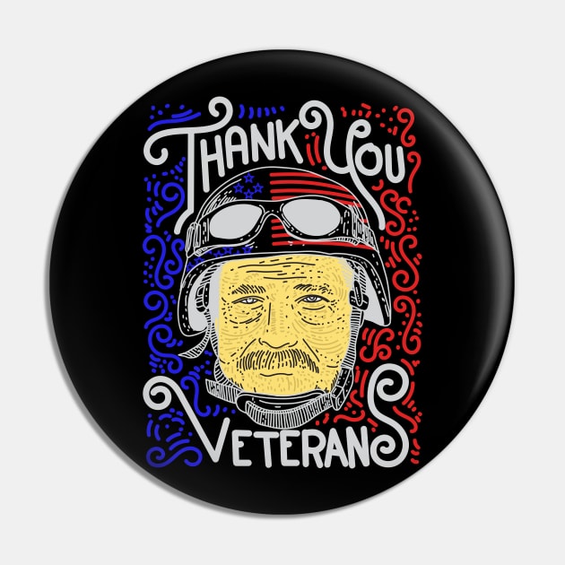 Thank you Veterans Pin by santelmoclothing