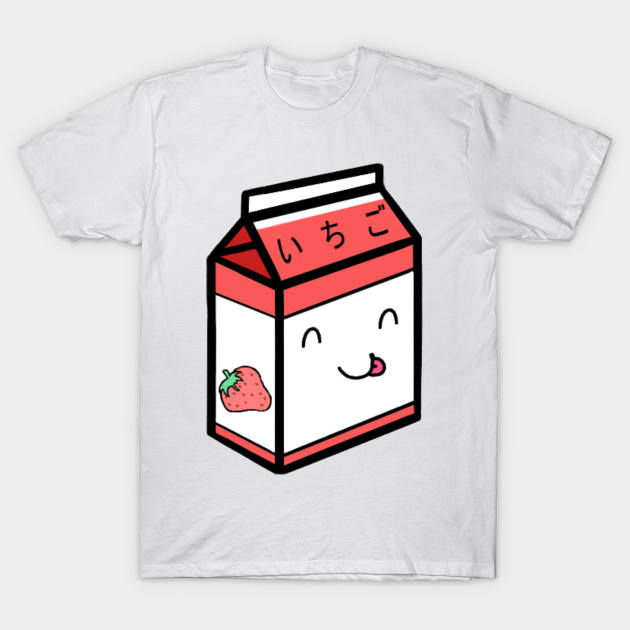 Strawberry Japanese Milk Box Strawberry Milkshake T Shirt Teepublic