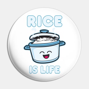 Rice Is Life Pin