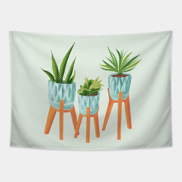 Plants in pot Tapestry by Mimie20