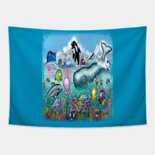 Aquatic Fantasy Tapestry