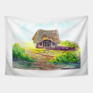 Anglo-Saxon Cozy Cottage Tapestry