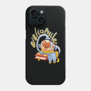 Bibliophile dog astronaut Phone Case