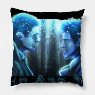 Supernatural Dean and Castiel "Who Are You?" Pillow