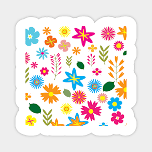 Summer Colorful Flowers Magnet