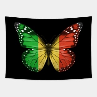 Malian Flag  Butterfly - Gift for Malian From Mali Tapestry