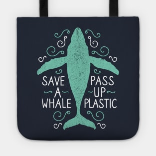 Save A Whale Pass Up Plastic - Humpback Whale Tote