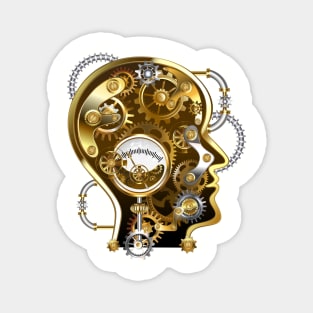 Steampunk Head with Manometer Magnet