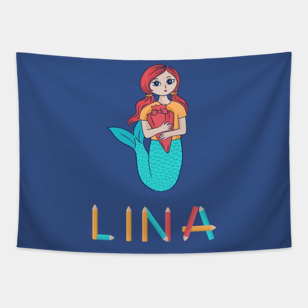 Enlaporation Mermaid Lina Tapestry by DePit DeSign