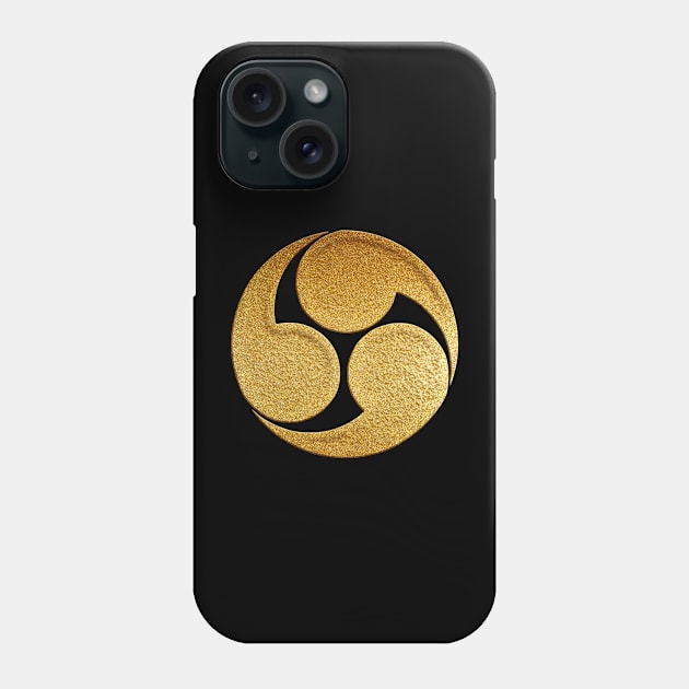 Gold Migi Mitsu Tomoe Kamon Phone Case by Takeda_Art