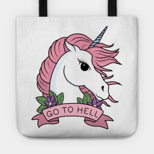 Go to Hell - Unicorn Tote