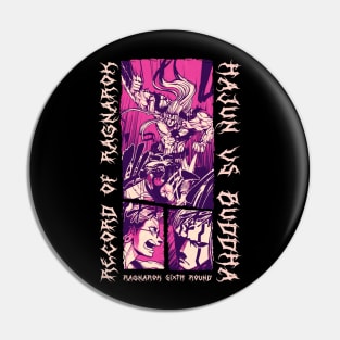 Buddha vs Hajun - RECORD RAGNAROK - SHUUMATSU VALKYRIE Manga Design V1 Pin