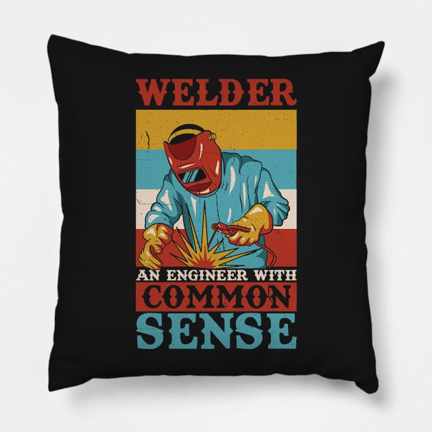 WELDER: Welder An Engineer Gift Pillow by woormle