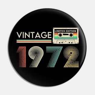 Vintage 1972 Limited Cassette Pin