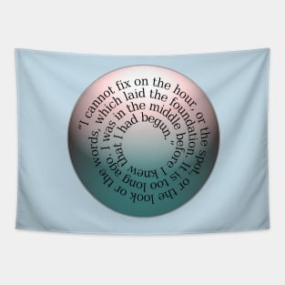 Jane Austen Pride and Prejudice Quote Spiral Tapestry