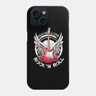 Lets Rock Rock&Roll Electric Guitars Vintage Rock Concert Phone Case