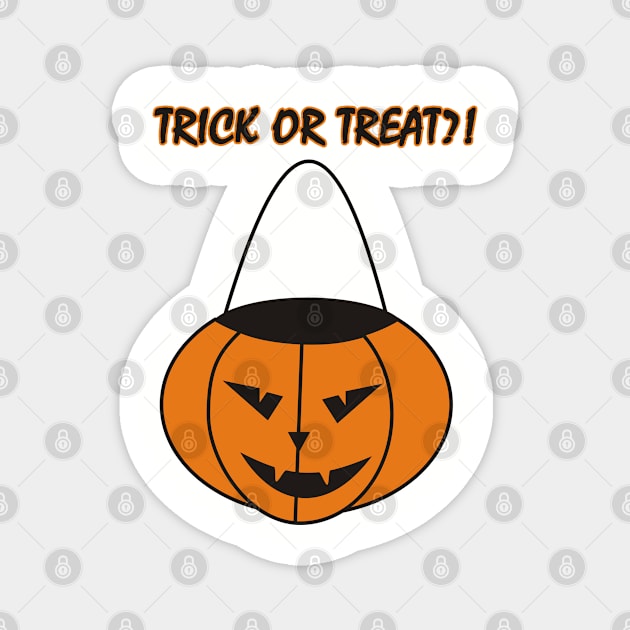 Halloween Pumpkin - Trick or treat?! Magnet by SPAZE