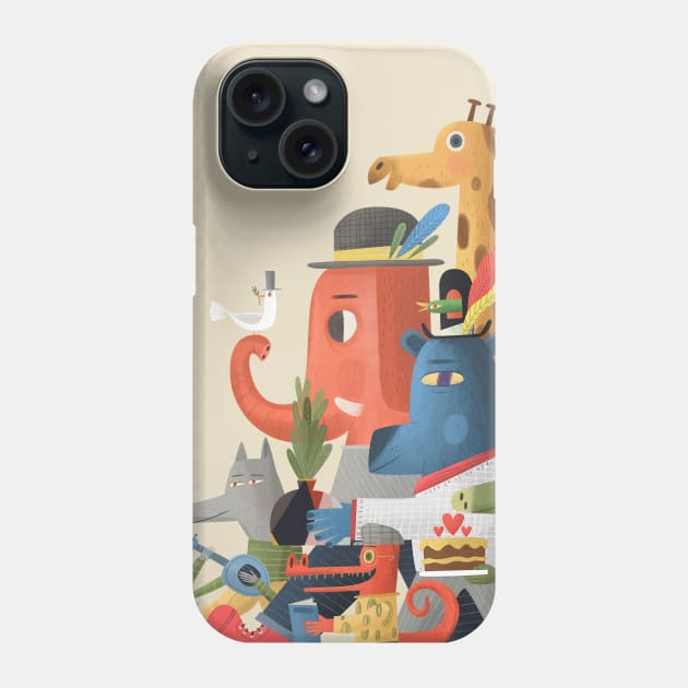 The animal parade Phone Case by Luis San Vicente 