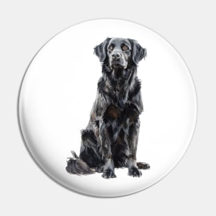 Flat-Coated Retriever Pin