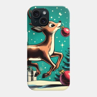 Illuminate the Holidays: Whimsical Rudolph the Red-Nosed Reindeer Art for Festive Christmas Prints and Joyful Decor! Phone Case