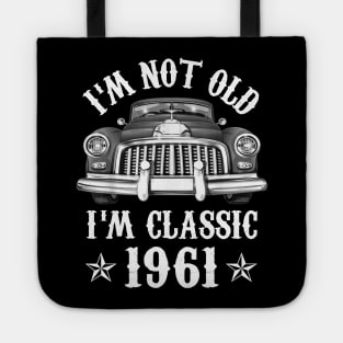 61 Year Old Vintage 1961 Classic Car 61st Birthday Gifts Tote