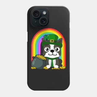 Boston Terrier Rainbow Irish Clover St Patrick Day Dog Gift product Phone Case