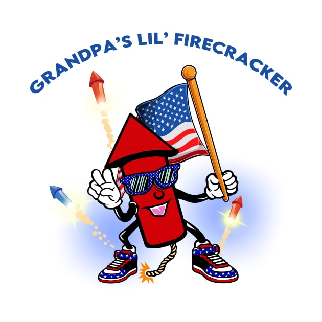 Grandpa's Lil' Firecracker Kids 4th of July by WalkingMombieDesign