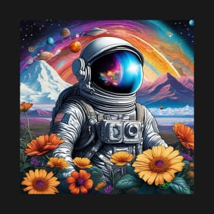 Trippy Astronaut Dreamscape – Cosmic Odyssey 21 T-Shirt