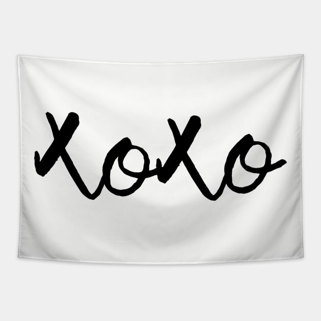 XOXO monochrome Tapestry by peggieprints