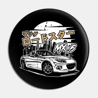 Miata MX-5 Roadster (White Print) Pin