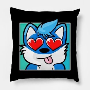 My wolf twitch love emote Pillow