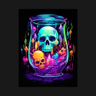 Glass full of glowy skulls T-Shirt