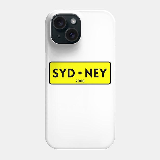 Sydney Box Logo Number Plate Phone Case by myfourdigits